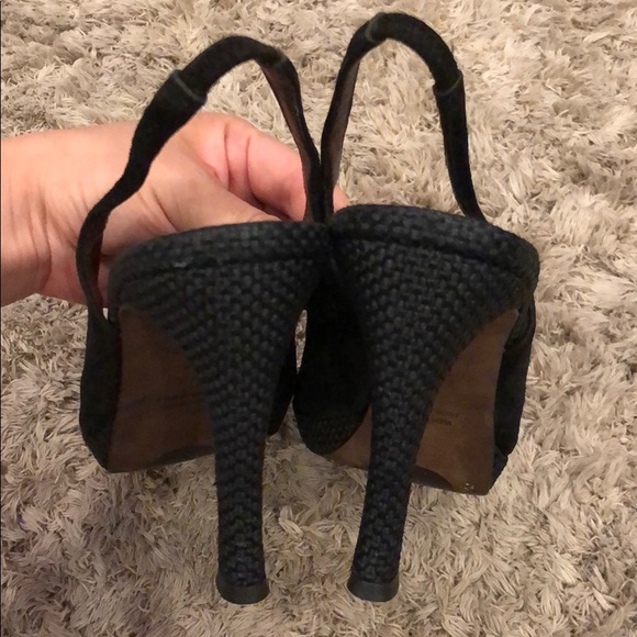 Donald J. Pliner Zola Black Suede Slingback Pumps - Picture 4 of 11